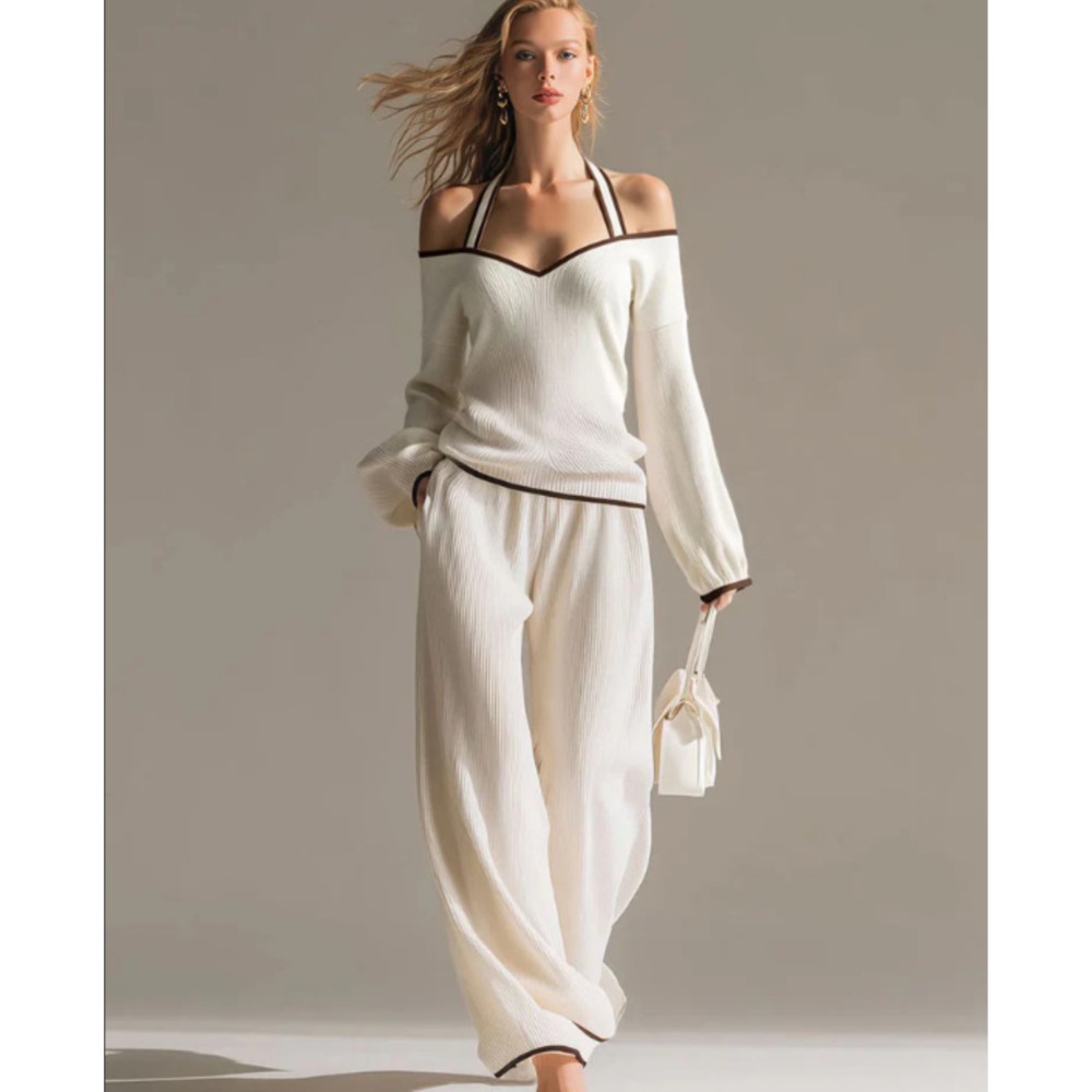 Damski seksowny komplet: bluzk – Blouse Off Shoulder recenzja i cena